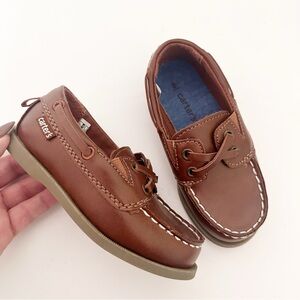 Carter's Toddler Boy Slip-On Faux Leather Baux Boat Shoes Brown 8